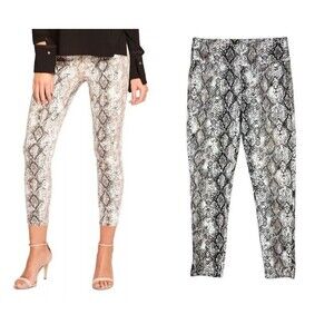 Lior Paris Joy Pants  Women's 6  Pull-on Brown Snake Print Legging Skinny Jeans